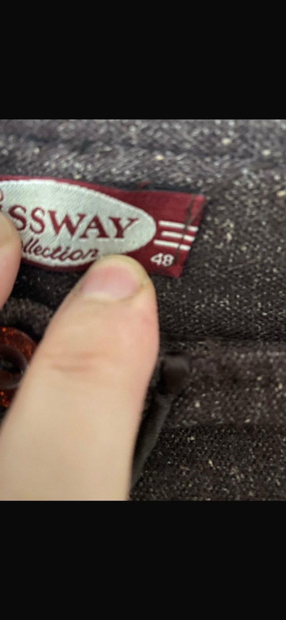 Düğmeli Kahverengi Midi Keten Etek - Görsel 4