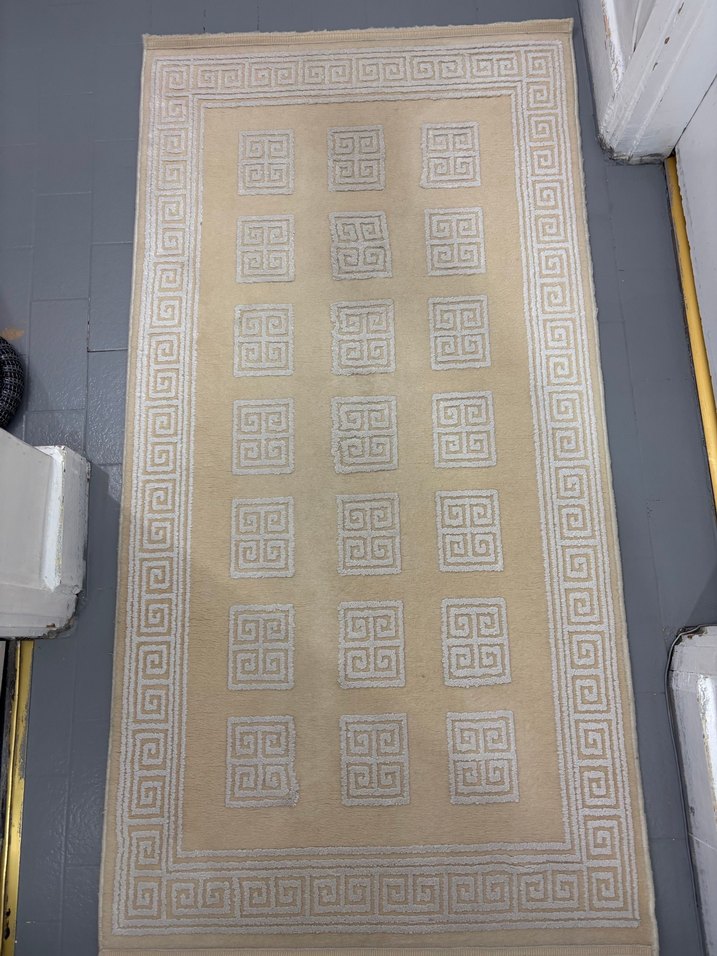 Bej Modern Klasik Desenli Halı - Görsel 2