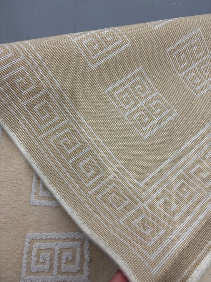 Bej Modern Klasik Desenli Halı - Görsel 5