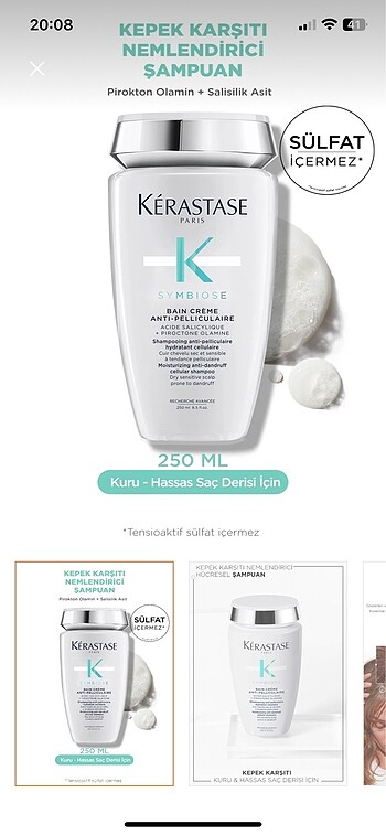 Diğer Kerastase kepeğe karşı şampuan