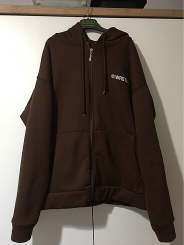 kapşonlu fermuarlı sweatshirt