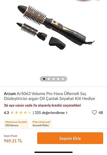 Arzum fön tarağı