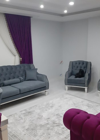 Gri art deco salon takımı