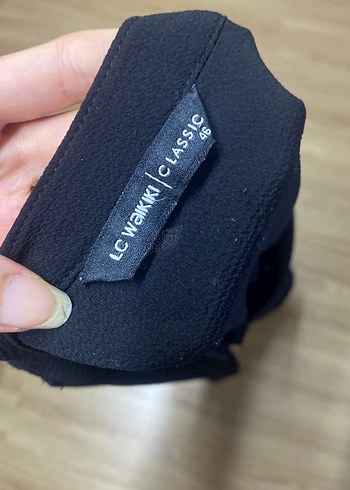 Düğmeli Siyah Kadın Gömlek - Görsel 3