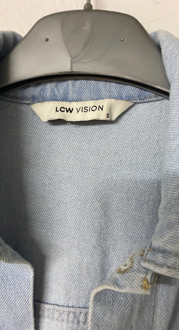 Düğmeli Mavi Kısa Denim Tulum - Görsel 2