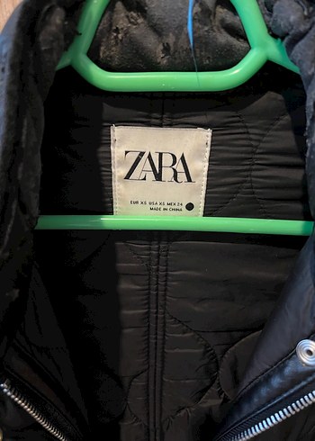 Zara Sokak Stili Siyah Deri Kadın Ceket