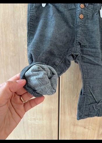 Gri Düğmeli Erkek bebek Kot Pantolon - Görsel 2