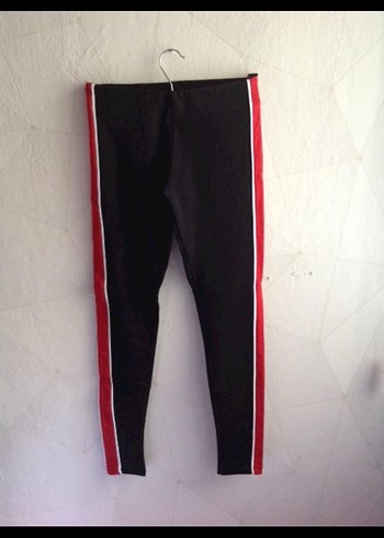 Kırmızı Şeritli Kadın Spor Tayt - Görsel 2