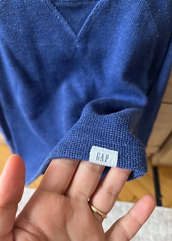 Erkek Çocuk Mavi Triko Sweatshirt - Görsel 3