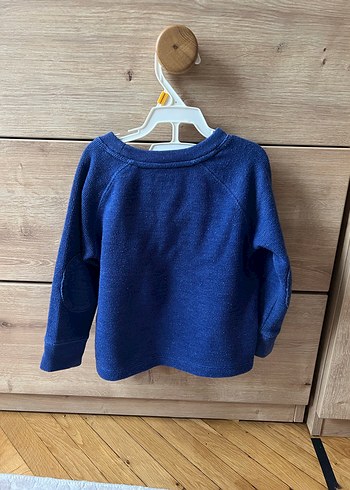 Erkek Çocuk Mavi Triko Sweatshirt - Görsel 4