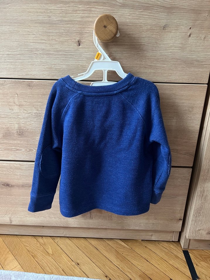 Erkek Çocuk Mavi Triko Sweatshirt - Görsel 4