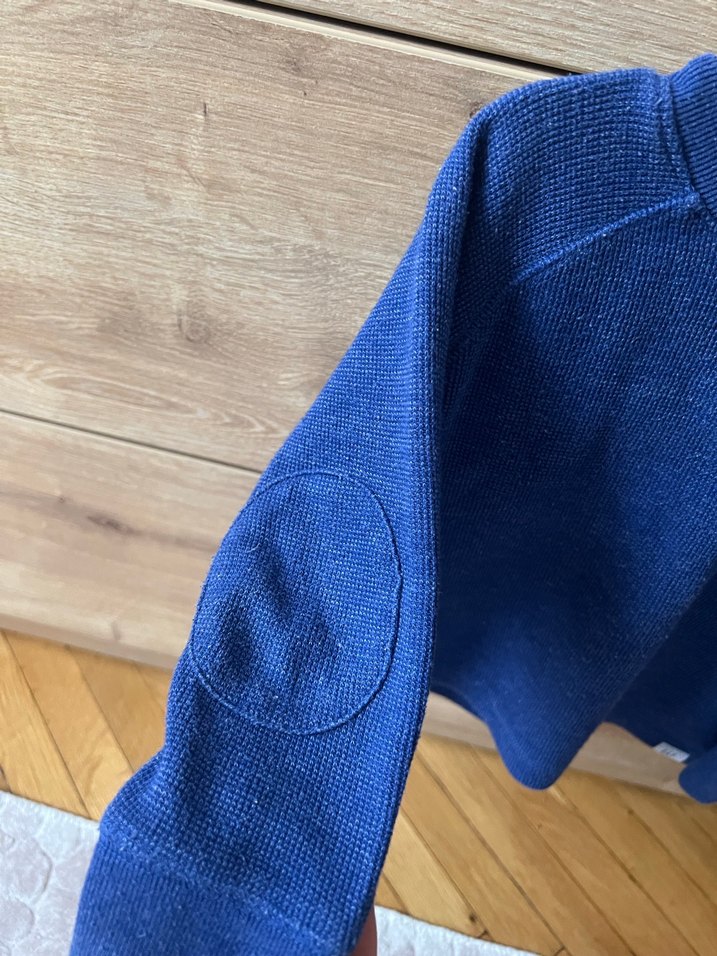 Erkek Çocuk Mavi Triko Sweatshirt - Görsel 2