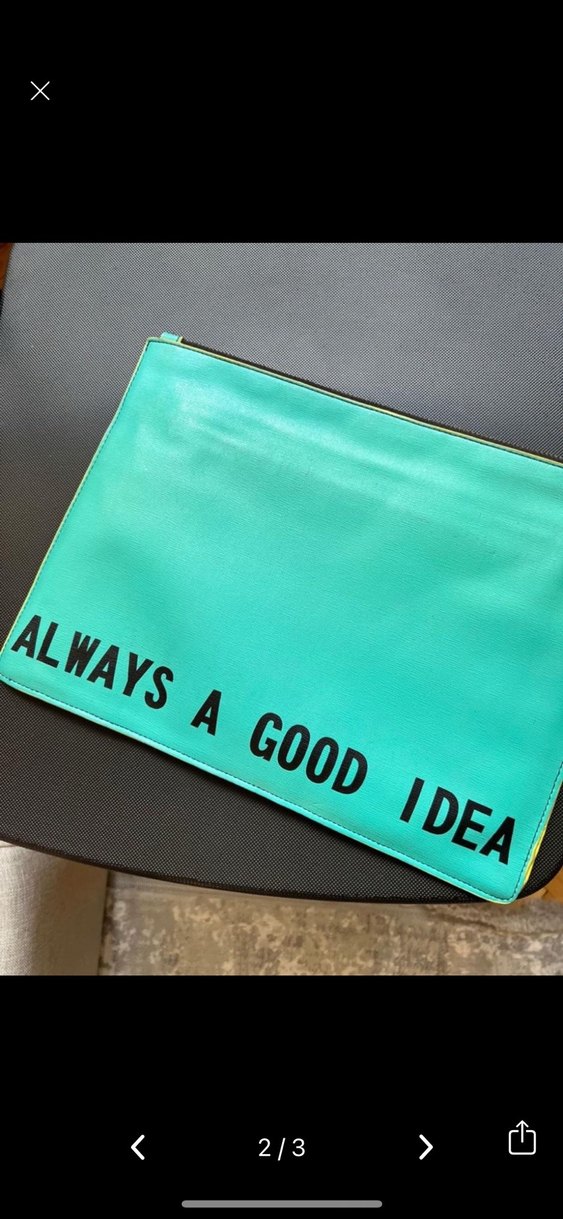 Turkuaz Baskılı Deri Kadın Clutch Çanta - Görsel 2