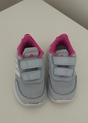 Kız Çocuk Gri Cırt Cırtlı Spor Ayakkabı - Görsel 3