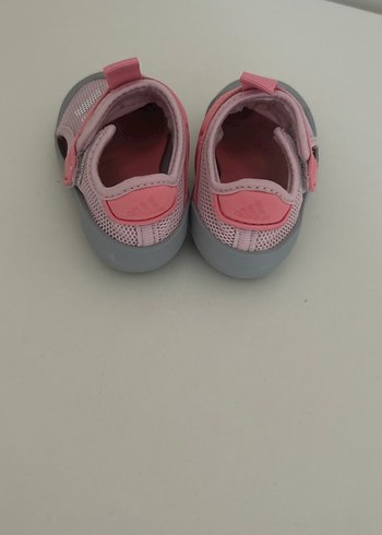 Kız Çocuk Pembe Gri Cırt Cırtlı Terlik - Görsel 2