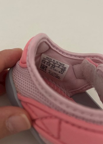 Kız Çocuk Pembe Gri Cırt Cırtlı Terlik - Görsel 4