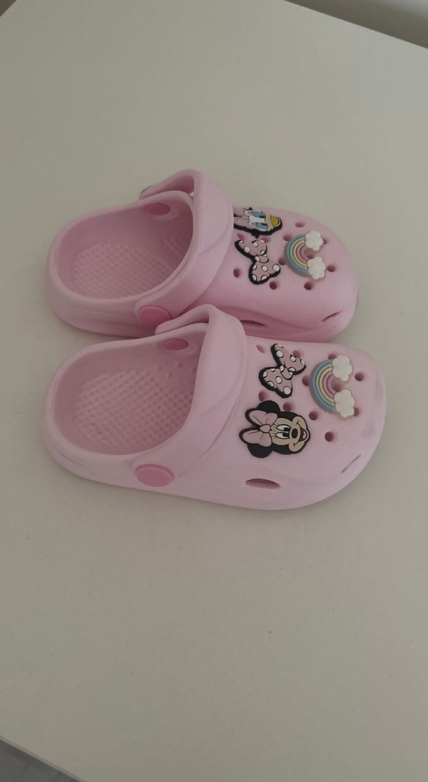 Kız Çocuk Pembe Baskılı Terlik - Görsel 2