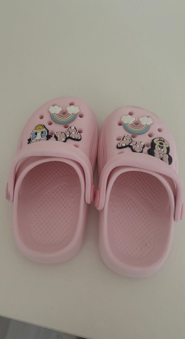 Kız Çocuk Pembe Baskılı Terlik - Görsel 3