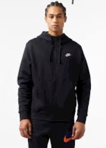 Erkek Siyah Fermuarlı Spor Sweatshirt