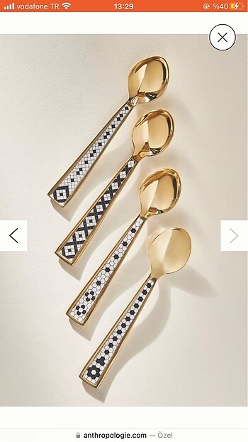 Anthropologie Anthropologie Dörtlü Tatlı Kaşığı