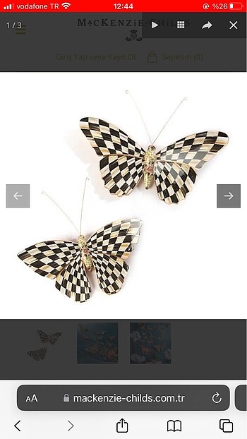 Mackenzie childs Butterfly Duo WallDecor