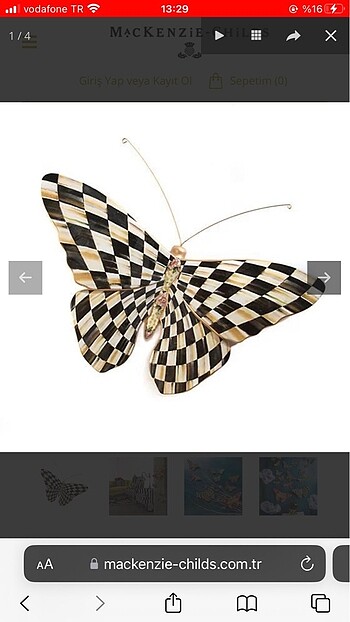 Diğer Mackenzie childs Butterfly Duo WallDecor