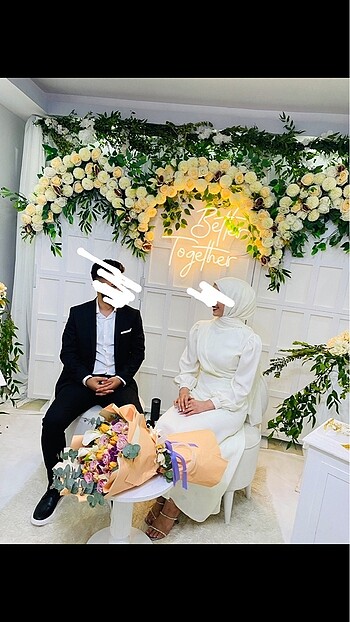 Tesettür nikah elbisesi