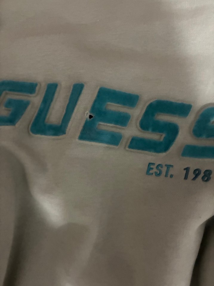 Guess Baskılı Kadın Gri Kapüşonlu Sweatshirt - Görsel 2