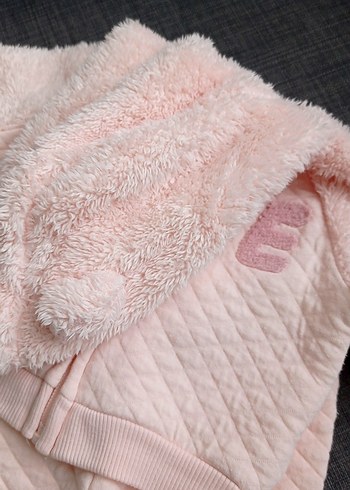 Lc Waikiki Pembe Peluş Detaylı Bebek Kız Takımı - Görsel 2