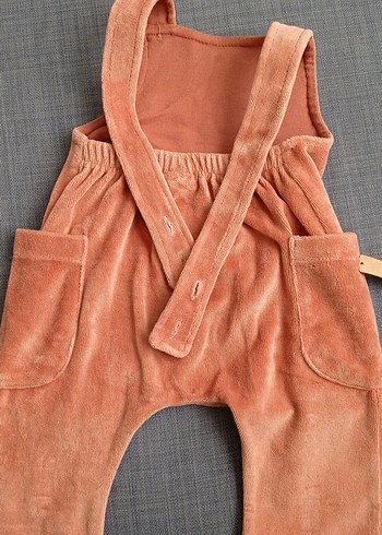 Unisex Süet Tulum, 3-6 ay, Kahverengi - Görsel 5