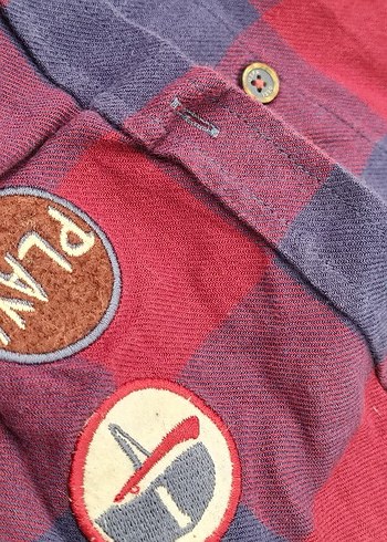 Erkek Çocuk Bordo Kareli Uzun Kollu Gömlek - Görsel 6