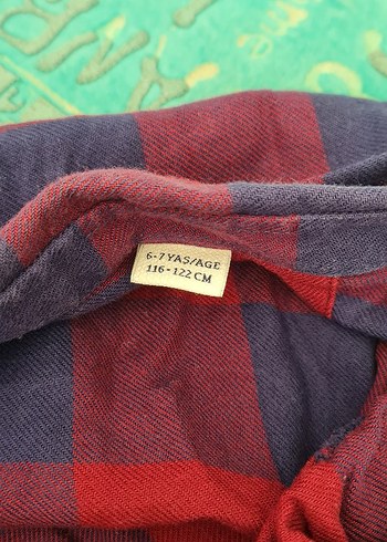 Erkek Çocuk Bordo Kareli Uzun Kollu Gömlek - Görsel 5