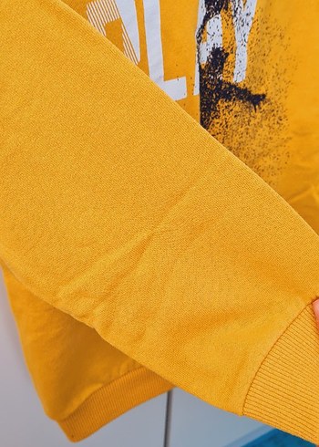 Koton Erkek Çocuk Kapüşonlu Sarı Sweatshirt - Görsel 3