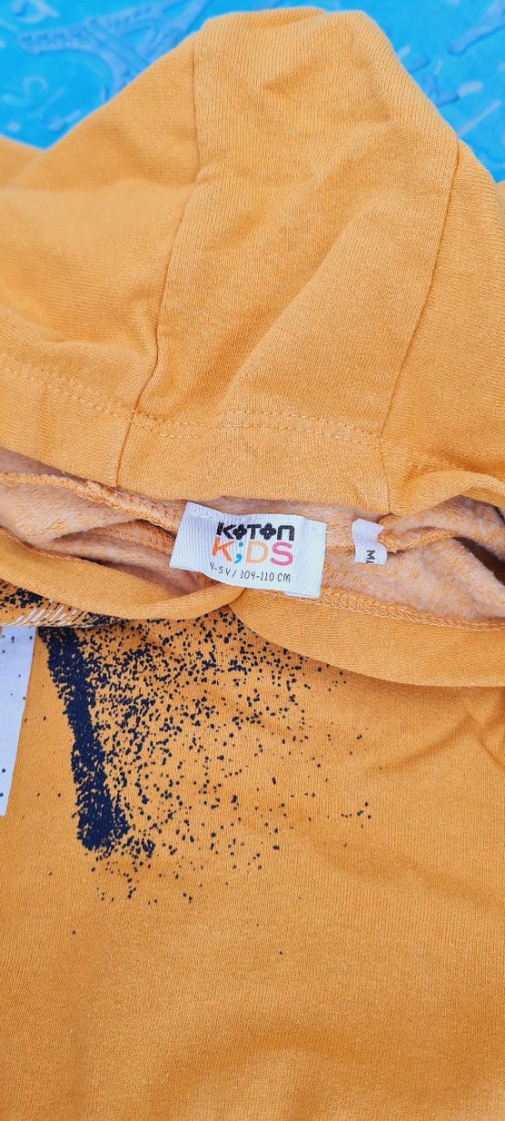 Koton Erkek Çocuk Kapüşonlu Sarı Sweatshirt - Görsel 5