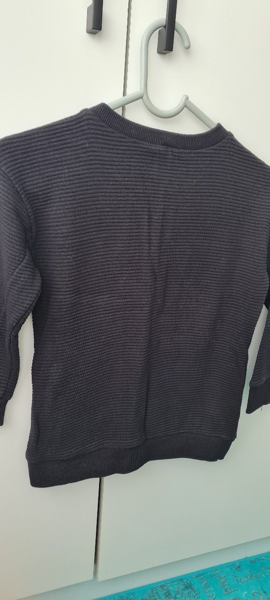 Erkek Çocuk Siyah Triko Sweatshirt Koton - Görsel 2