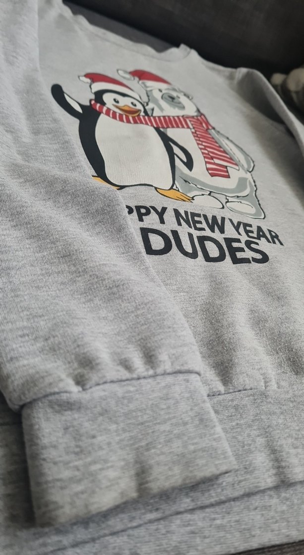 Gri Baskılı Erkek Çocuk Sweatshirt - Görsel 3