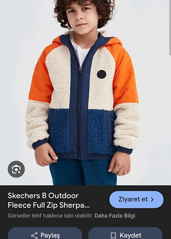 Skechers Skechers Erkek Çocuk Renkli Fermuarlı Polar Ceket