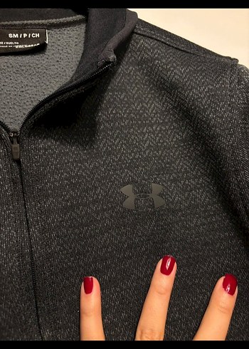 Erkek Gri Yarım Fermuarlı Sweatshirt - Görsel 4