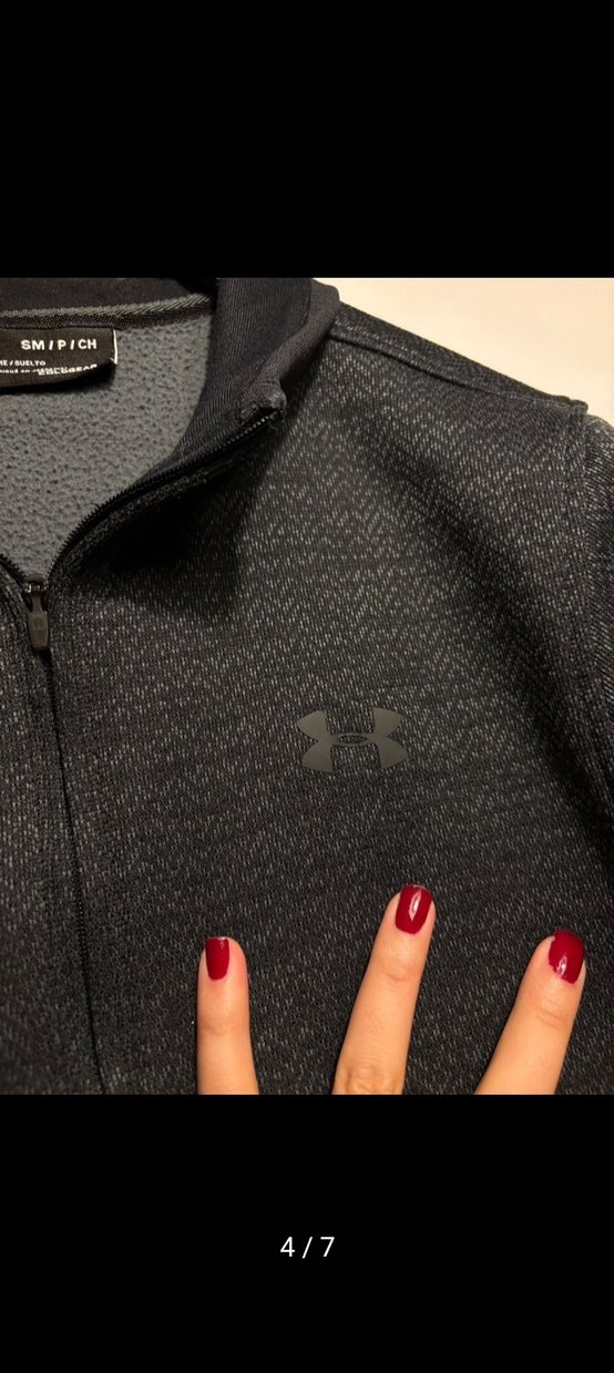 Erkek Gri Yarım Fermuarlı Sweatshirt - Görsel 4