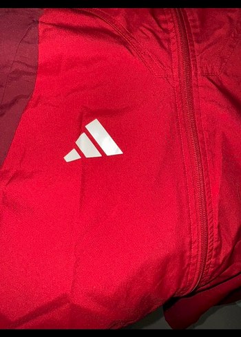 Kırmızı Kapüşonlu Erkek Spor Rüzgarlık erkek ( unisex) - Görsel 3