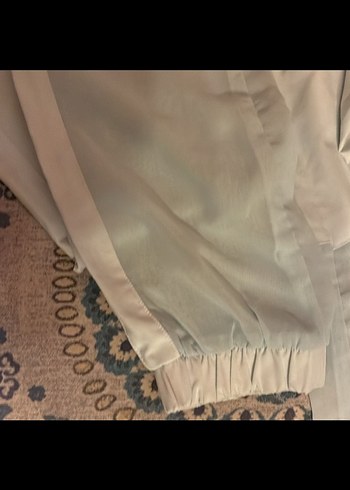 Beyaz Kadın Fermuarlı Sweatpant - Görsel 3