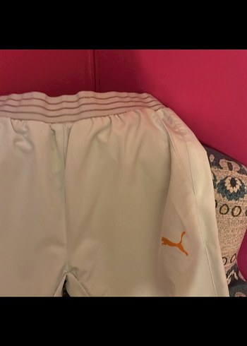 Beyaz Kadın Fermuarlı Sweatpant - Görsel 2