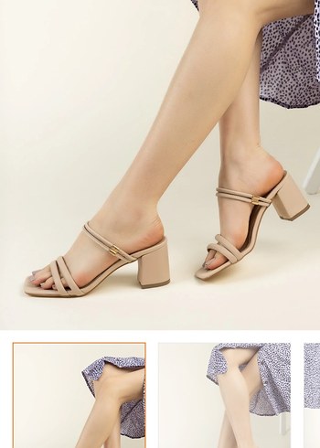 39 Beden ten rengi Renk Stiletto Sandalet