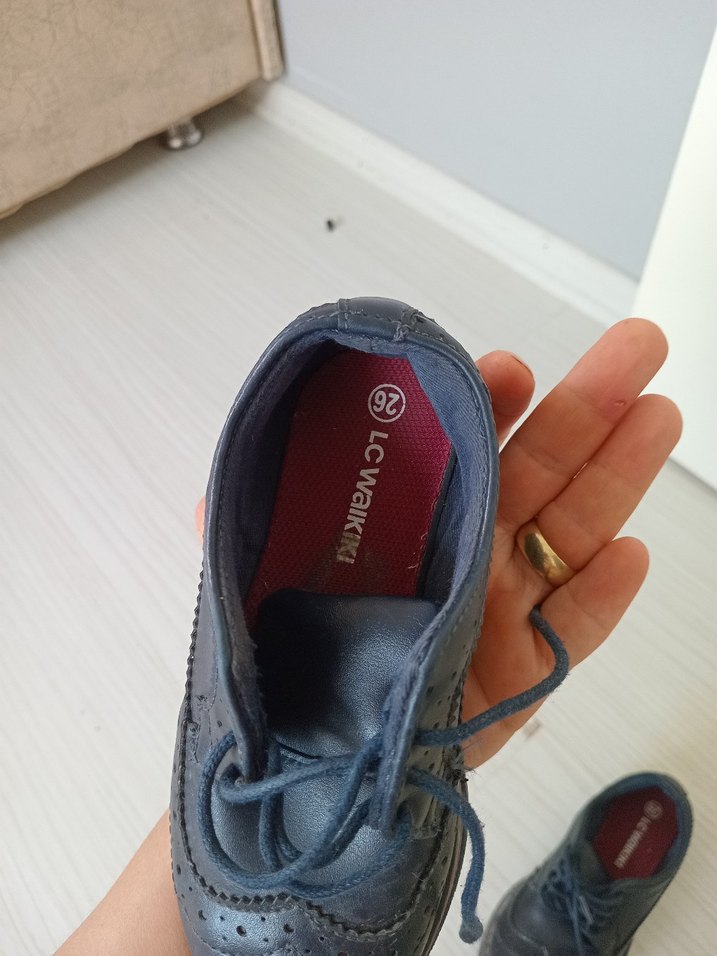 Erkek Çocuk Gri Bağcıklı Özel Ayakkabı - Görsel 3