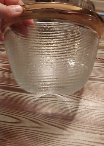 Altın Kenarlı Şeffaf Kase 23,5 cm - Görsel 4