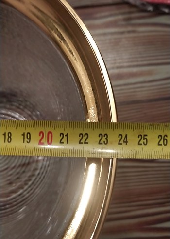 Altın Kenarlı Şeffaf Kase 23,5 cm - Görsel 8