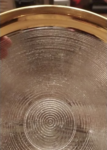 Altın Kenarlı Şeffaf Kase 23,5 cm - Görsel 6