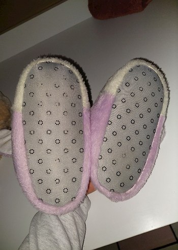 Mor Bağcıklı Peluş çocuk pandufu - Görsel 3