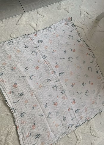 Nakışlı Keten Çocuk Battaniyesi - Görsel 2