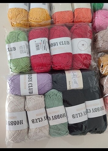  Beden çeşitli Renk Örgü ipi amigurumi punch ipi